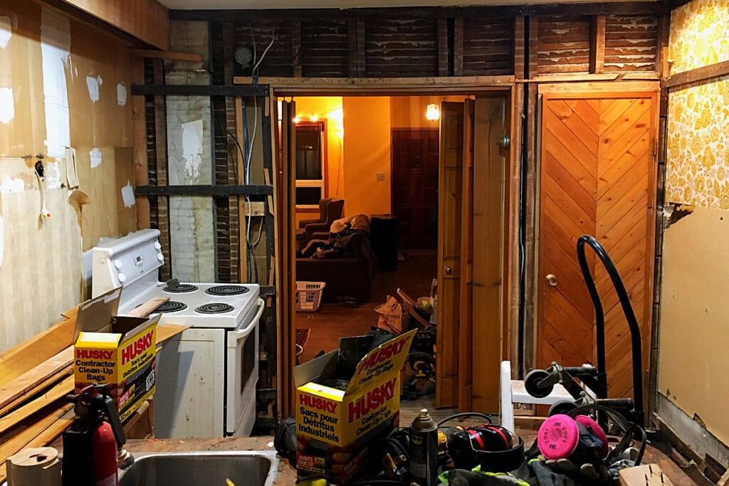 Kitchen renovation in progress