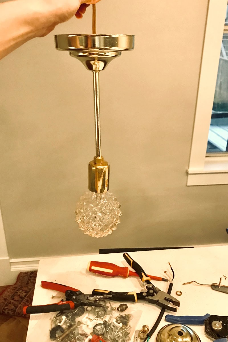 Homemade light fixture